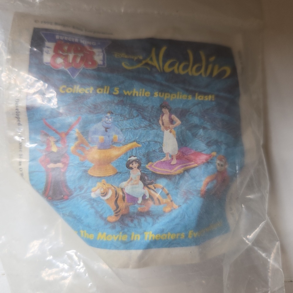 Vintage Burger King Disney Abu Aladdin's Monkey Wind Up Toy 1992 Works NIP